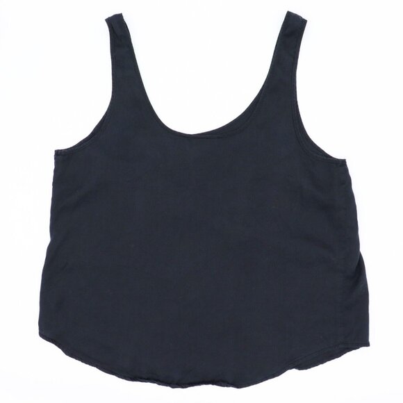 Victoria’s Secret Tank Top Womens Size Large Black Scoop Neck Oversized‎ Flowy - Picture 4 of 4